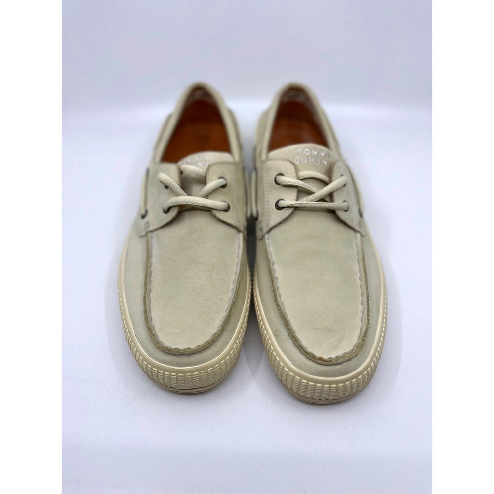 Tommy Bahama Captaino Morgen Boat Shoes Chalk White Leather TB-186 Mens 10